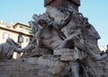 Fontana dei Quattro Fiumi in Navona square in Rome, Italy Royalty Free Stock Photo