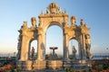 Fontana del Gigante or Fountain of the Giant in Naples Royalty Free Stock Photo