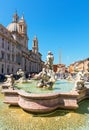 Fontana del Moro (Moor Fountain) at the Piazza Navona in Rome