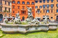 Fontana del Nettuno Fountain of Neptune in Piazza Navona, Rome