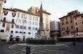 Fontana del Pantheon at the square Rotonda in Rome, Italy