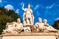 Fontana della Dea di Roma or Fountain of Goddess Roma is located in Piazza del Popolo in Rome, Italy Royalty Free Stock Photo