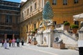 Fontana della Pigna Pine Cone Fountain from the 1st century AD, Royalty Free Stock Photo