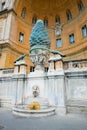 Fontana della Pigna Pine Cone Fountain from the 1st century AD, Royalty Free Stock Photo