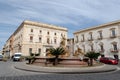 Fontana di Diana Fountain of Diana at the Piazza Archimede town square with a famous statue