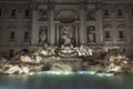Fontana di trevi fountain at night, Rome Royalty Free Stock Photo