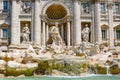 The Fontana di Trevi Trevi Fountain is one of the most famous landmarks in  Rome, Italy Royalty Free Stock Photo