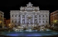 Trevi fountain (Fontana di Trevi) at night in Rome