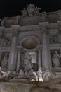 Fontana di Trevi by night in Rome Roma Italia Italy Royalty Free Stock Photo