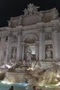 Fontana di Trevi by night in Rome Roma Italia Italy Royalty Free Stock Photo