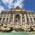 Fontana di Trevi, a well-known fountain in the Trevi district, Rome, Italy Royalty Free Stock Photo