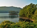 Fontana Lake and Dam Summer Sunset