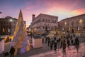Fontana Maggiore on Piazza IV Novembre at christmas time in Perugia