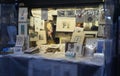 Fontanella Borghese`s antique market in Rome, Italy