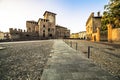 Fontanellato castle and main square, Parma, Emilia Romagna, Italy Royalty Free Stock Photo