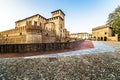 Fontanellato medieval castle at sunset, Parma, Emilia Romagna, Italy Royalty Free Stock Photo