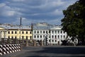 The Fontanka river embankment in historical city center of Saint-Petersburg, Royalty Free Stock Photo