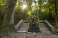 Fonte Fria It is the most famous fountain in Bucaco forest in Luso, Portugal Royalty Free Stock Photo