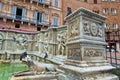 Fonte Gaia or fountain of joy on Piazza del Campo Square in Siena, Tuscany Royalty Free Stock Photo