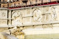 Fonte Gaia fountain situated at the very heart of the city in Piazza del Campo in Siena, Tuscany, Italy Royalty Free Stock Photo