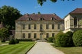 The Fontenay Abbey on the town of Montbard Royalty Free Stock Photo