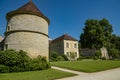 The Fontenay Abbey on the town of Montbard Royalty Free Stock Photo