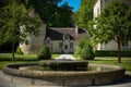 The Fontenay Abbey on the town of Montbard Royalty Free Stock Photo