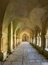 Arcade Cloister Abbey in Fontenay Royalty Free Stock Photo