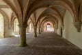 Cloister Abbey in Fontenay France Royalty Free Stock Photo