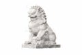 Foo Fu dog or chinese guardian lion on white background. Watercolor style Royalty Free Stock Photo