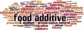 Food additive word cloud Royalty Free Stock Photo