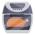 Food air fryer icon cartoon vector. Fry cook Royalty Free Stock Photo