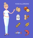 Food Allergens, Doctor Showing Organic Products