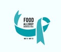 Food Allergy Awareness Week. Vector illustration on white Royalty Free Stock Photo