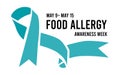 Food Allergy Awareness Week. Vector illustration on white Royalty Free Stock Photo