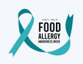 Food Allergy Awareness Week. Vector illustration on white Royalty Free Stock Photo