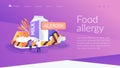 Food allergy landing page concept