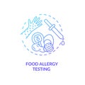 Food allergy testing concept icon