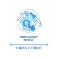 Food allergy testing concept icon