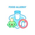 Food Allergy Vector Concept Color Illustration