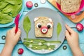 Food art for kids funny sandwich shaped pig