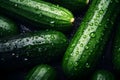 Food background - cucumber background, top view, closeup