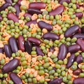 Food background from dried beans mixture