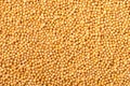 Food background of yellow mustard seeds, top view Royalty Free Stock Photo