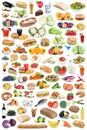 Food background drink collection healthy eating fruits vegetables fruit drinks isolated Royalty Free Stock Photo