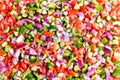 Food background of healthy Turkish shepherd salad