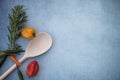 Food background image with rosemary and chilli peppers Royalty Free Stock Photo