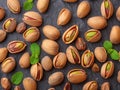 food background pistachios top view Royalty Free Stock Photo