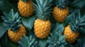 food background ripe pineapples closeup Royalty Free Stock Photo