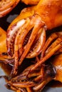 Texture of cooked squid close-up Royalty Free Stock Photo